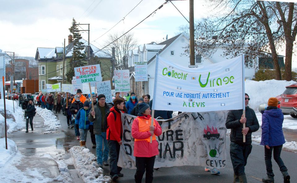 Manifestation contre le troisième lien, mars 2022